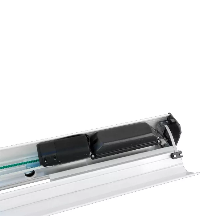 Automatizador de Porta Social Automática Tore PPA Vidro 2 Folhas 4 Metros 150Kg Brushless Preta 220V