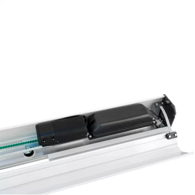 Automatizador de Porta Social Brushless Tore Caxilhada 2 Folhas 3 Metros 220V Branca 150KG