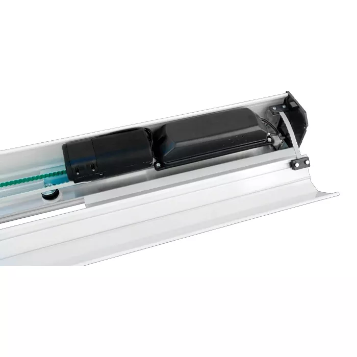 Automatizador de Porta Social Brushless Tore Caxilhada 2 Folhas 4 Metros 220V Branca 150KG
