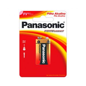 Bateria 9V Pilha Alcalina Panasonic 