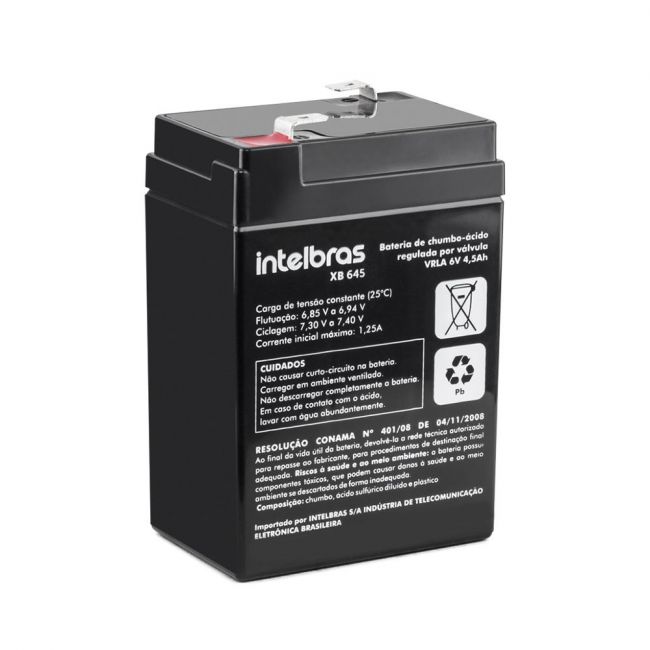 Bateria de Chumbo-ácido 6V Intelbras XB 645