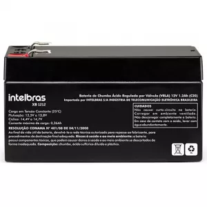 Bateria Para Alarme de Incêndio Intelbras XB 1212 Chumbo-ácido 1,2Ah 12V