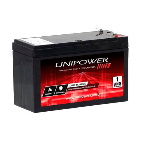 Bateria Selada 12V Recarregável UP12 Alarme Unipower
