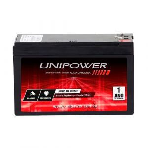 Bateria Selada 12V Recarregável UP12 Alarme Unipower