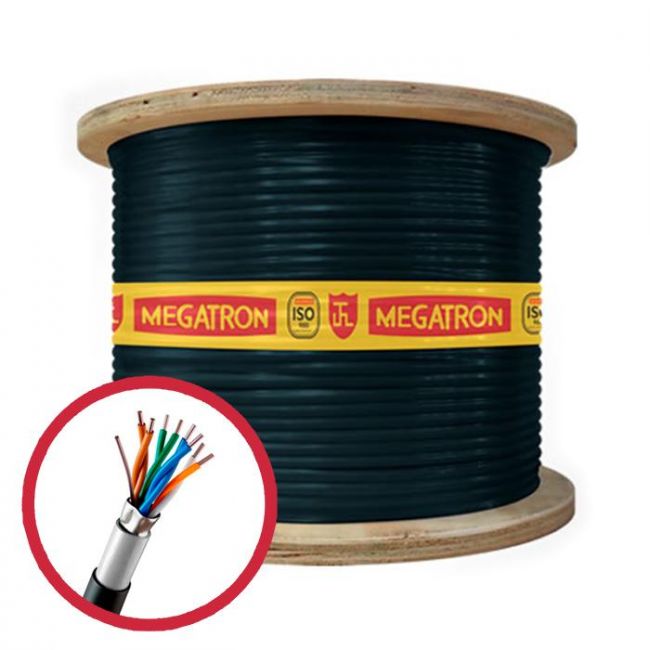 Cabo de Rede CAT 5E Blindado Dupla Capa F/UTP CMX Megatron Bobina 305 Metros