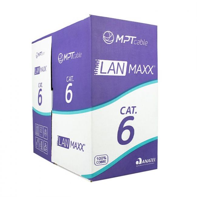 Cabo de Rede LAN U/UTP CMX CAT6 Azul MPT - Caixa 305 Metros