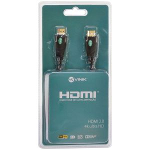 Cabo HDMI Com Filtro Tecnologia Ultra HD 4K e 3D Vinik - 2 Metros