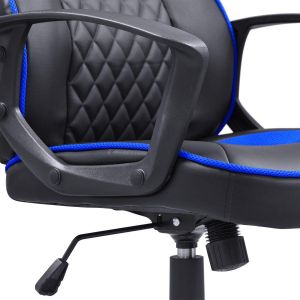 Cadeira Gamer PC YES Mad Racer STI Master Preto e Azul