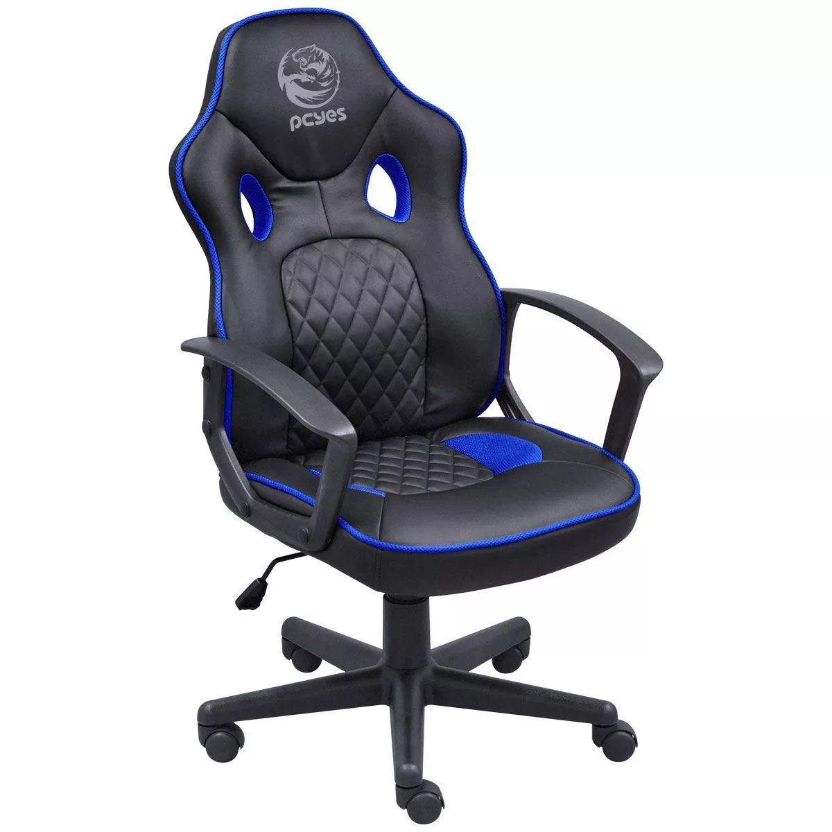 Cadeira Gamer PC YES Mad Racer STI Master Preto e Azul