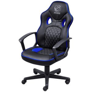 Cadeira Gamer PC YES Mad Racer STI Master Preto e Azul