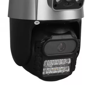 Câmera Dupla Speed Dome Wi-Fi Visão Noturna Colorida Starcolor 6MP Detecção de Movimento Alarme Sonoro e Visual