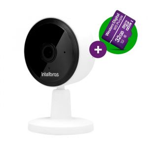 Câmera Wi-Fi Intlebras iMX1 Visão Noturna HD 720p c/ Áudio e Cartão de Memória 32GB WD Purple