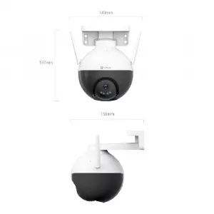 Câmera Wi-Fi Panorâmica 360º c/ Inteligência Artificial CS-C8W Ezviz Resolução 2K Visão Noturna Colorida