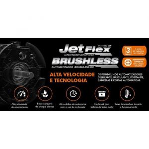Cancela Automática Brasso PPA Jet Flex BLDC Com Barreira Articulado 4 Metros