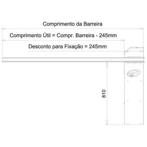 Cancela Automática K1 PPA Barreira C/ Barreira 3 Metros Universal Retangular