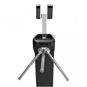 Catraca de Acesso Semiautomática Pedestal Tripé c/ 2 Controladores de Acesso Facial Garen