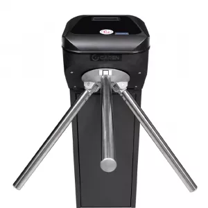 Catraca de Acesso Semiautomática Pedestal Tripé c/ 2 Controladores de Acesso Facial Garen