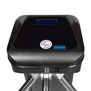 Catraca de Acesso Semiautomática Pedestal Tripé c/ 2 Controladores de Acesso Facial Garen