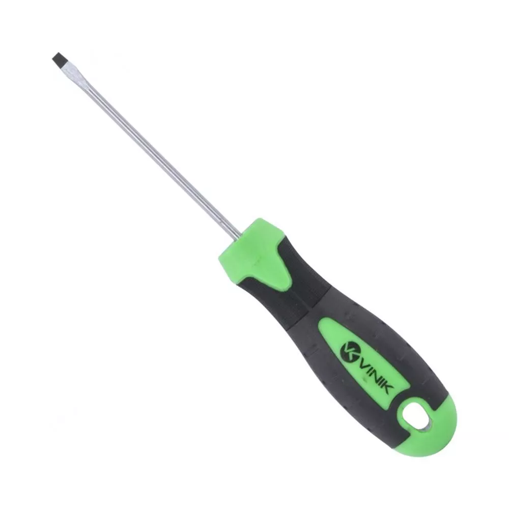 Chave de Fenda 5x100mm Aço e Ponta Cromo Vanadio Cabo de Plástico Emborrachado Vinik