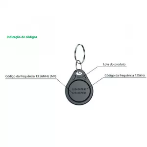 Chaveiro de Aproximação Tag Dupla Tecnologia RFID 13,56MHz e 125 kHz Intelbras TH 1000 DT