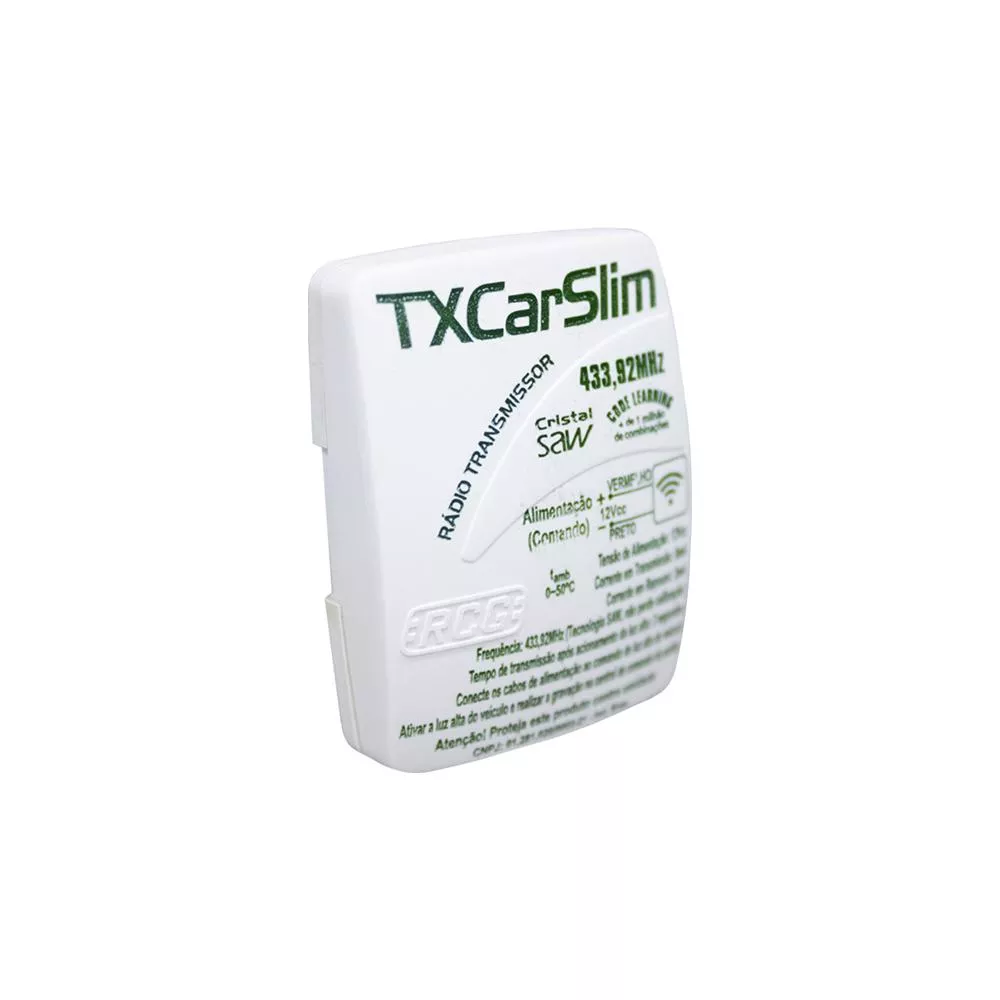 Controle Remoto TX Car Slim RCG Transmissor Code Learn 433MHz 
