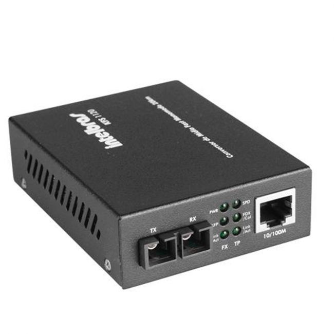 Conversor de Mídia Fast Ethernet Amplificador de Rede Monomodo KFS 1120 Intelbras