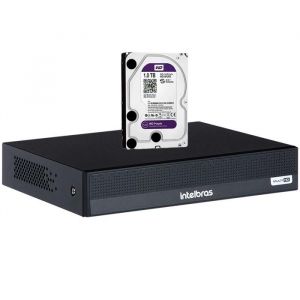 DVR Gravador de Vídeo Intelbras MHDX 1004-C Multi HD 4 Canais C/ HD 1TB WD Purple