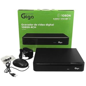 DVR Gravador Híbrido 4 Canais Open HD Lite 1080N Giga Security GS0464