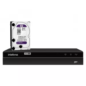 DVR Intelbras Gravador MHDX 1308 Multi HD 8 Canais c/ HD 1TB WD Purple