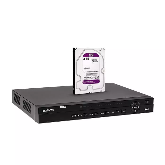 DVR Intelbras MHDX 1232 Full HD 1080P 32 Canais Gravador Multi HD C/ HD 2TB WD Purple