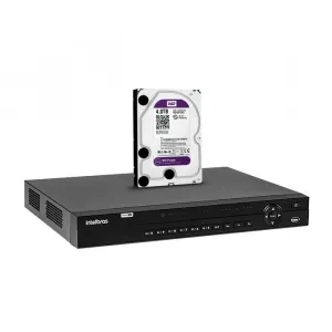 DVR Intelbras MHDX 1232 Full HD 1080P 32 Canais Gravador Multi HD C/ HD 4TB WD Purple