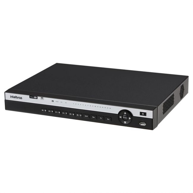 DVR Intelbras MHDX 5216 Gravador Digital de Vídeo 16 Canais 4K Ultra HD