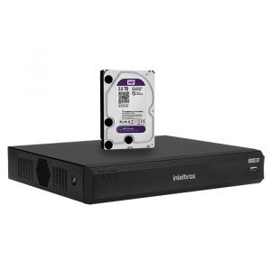 DVR Intelbras Multi HD iMHDX 3116 Gravador Inteligente 16 Canais 5MP Com HD 2TB WD Purple