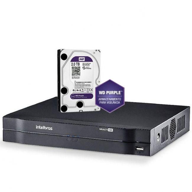 DVR Intelbras Multi HD MHDX 1116 Gravador 16 Canais Full HD 1080P Com HD 2TB Western Digital WD Purple