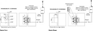 Fechadura Elétrica Para Porta de Vidro Com Rasgo e Abertura Interna PV90 1R-B (Vidro/Alvenaria) c/ Maçaneta Bola - HDL