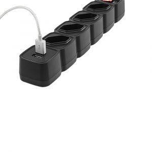 Filtro de Linha Protetor Eletrônico 4 Tomadas e 2 Portas USB Intelbras EPE 204 USB