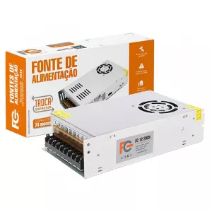 Fonte Eletrônica Chaveada 20A 12V Multicâmera CFTV Colmeia Bivolt 240W - FC 
