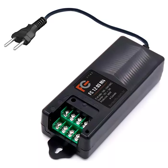 Fonte Multisaída 7A 12V CFTV Filtro Contra Ruídos Bivolt Multicâmeras - FC