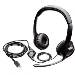 Headset Logitech H390 USB Controles de Áudio Integrado e Microfone Com Redução de Ruído