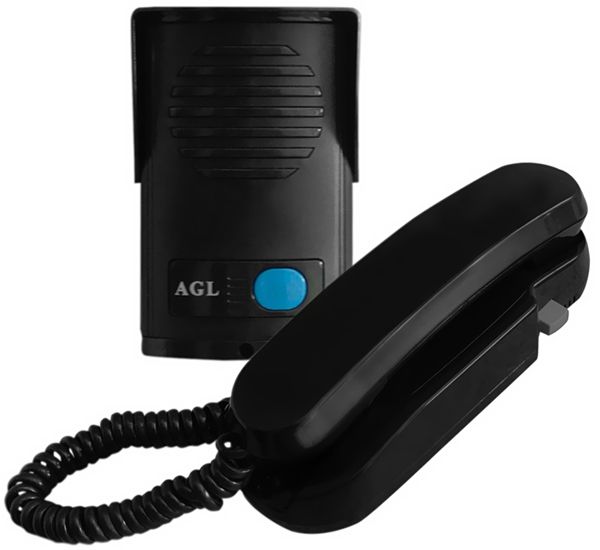 Interfone Porteiro Eletrônico AGL 12 Volts - Preto