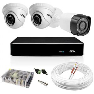 Kit Completo de Monitoramento com 2 Câmeras Open HD Giga Security