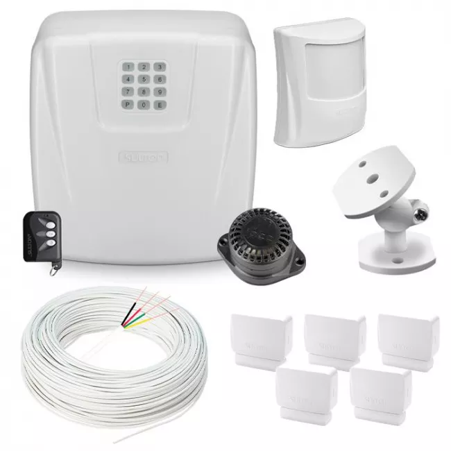 Kit Alarme Completo 5 Sensores Magnéticos Porta e Janela e 1 Sensor de Presença Sulton