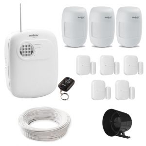 Kit Alarme Intelbras Para Sua Casa Ou Comércio Completo 8 Sensores e Central c/ Discadora Telefônica