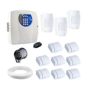 Kit Alarme Residencial e Comercial Completo c/ 11 Sensores e Central Genno c/ Discadora Telefônica