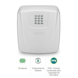 Kit Alarme Residencial e Comercial Sulton CLS 10 Com 8 Sensores Sem Fio e Discadora Telefônica