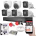 Kit Câmeras Hikvision Full HD 1080p Com 4 Câmeras Bullet e 2 Dome Infravermelho c/ DVR 8 Canais