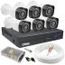 Kit CFTV 6 Câmeras de Segurança de Alta Definição HD Infravermelho e DVR 8 Canais Citrox e Acessórios