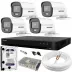 Kit CFTV Com 4 Câmeras de Segurança Hikvision Colorvu Imagens Noturnas Coloridas Full HD 1080p