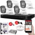Kit CFTV Com 4 Câmeras de Segurança Hikvision Colorvu Imagens Noturnas Coloridas Full HD 1080p