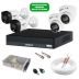 Kit CFTV Intelbras 4 Canais Sistema de Vigilância c/ Câmeras Full Color de Segurança 1080p